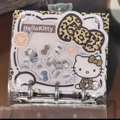 キティ　サンリオ ヒョウ柄シールバインダー　シール帳　シャカシャカ