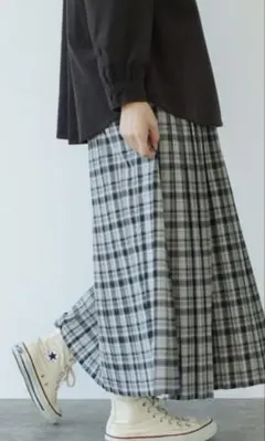 bulle de savon T/R CHECK ロングプリーツスカートのサムネイル