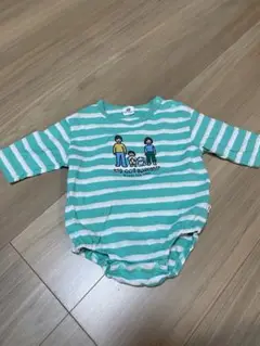 70サイズ ボーダー ロンパース