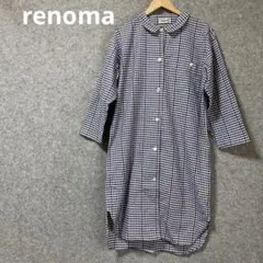 ✨renomaギンガムチェック 長袖シャツワンピースのサムネイル