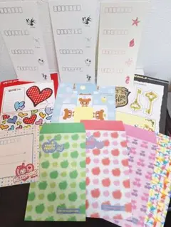 【平成レトロ】レターセット 封筒　メッセージカード　宛名シール セット