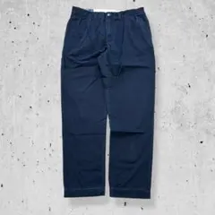 美品90sポロバイラルフローレンチノパン紺2タックETHAN PANT35/32