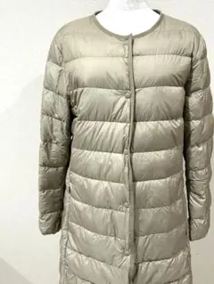 美品 ユニクロ ウルトラライトダウン ロングコート XL ブラウン軽量
