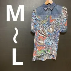 K・three デニム風シャツ　シャツ　レディース　M〜Lのサムネイル