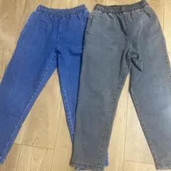 GU デニムパンツ ブルー/ブラック