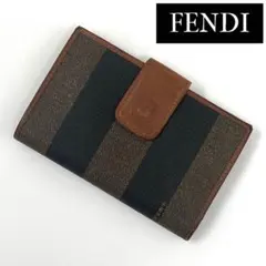 美品 フェンディ 財布 二つ折り 財布 ペカン ブラック ブラウン