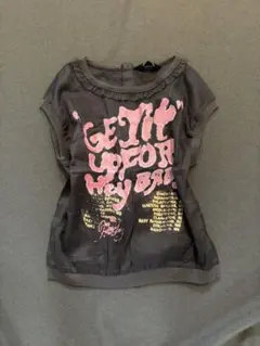 平成ギャル　y2k グランジ　タンクトップ　英字ロゴ　ロック