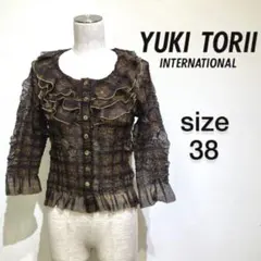 ☆美品☆YUKI TORII Gプリーツジャケット　シャツ　ブラウス　サイズ38