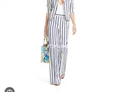 未使用品　ポロラルフローレン　ストライプワイドパンツ　サイズ２