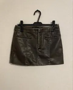 【お値下げ可】ZARA レザースカート タイトミニスカート S相当