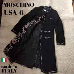 MOSCHINO モスキーノ　イタリア製 ノーカラーコート USA-6のサムネイル