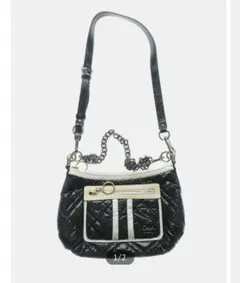 COACH キルティング ショルダーバッグ ブラックのサムネイル