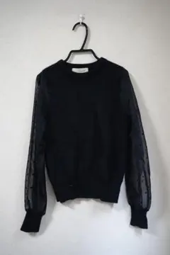 ⭐︎美品⭐︎スナイデル袖チュールドットニットトップス