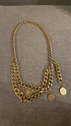 遺品整理　祖母　ゴールドチェーンコインネックレス 110g