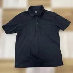 ユニクロエアリズムコットンカノコポロシャツボタンダウンL