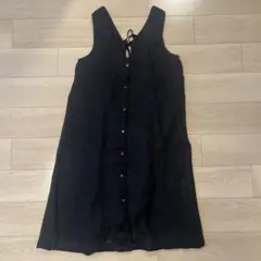 SM2 ノースリーブ黒ロングワンピース