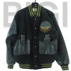 美品✨メンズビギ スタジャン 袖レザー 刺繍 ロゴワッペン ブラック L 2025年最新】MEN S BIGI スタジャンの人気アイテム - メルカリ