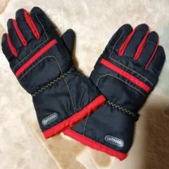 アウトドア用 黒赤 フルフィンガーグローブ