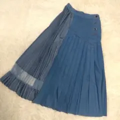 [33℃] サーティースリーディグリー　　デニム×タフタプリーツ アシンメトリー