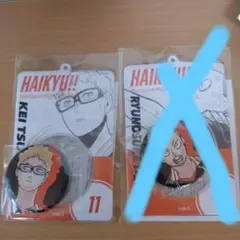ハイキュー　缶バッジ&特製ホルダー　月島