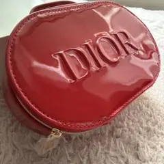Dior レッド オーバルポーチ　ノベルティー