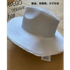 新品 WEGO フリンジデザイン　軽くて合わせやすい、ホワイトのハット、帽子のサムネイル