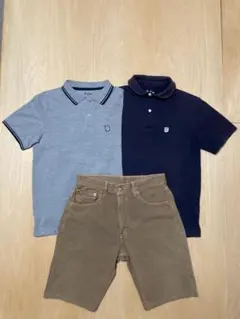 Levi's 505 ハーフパンツ&トップサイダーポロシャツ2枚セット