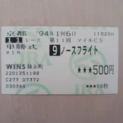 第１１回マイルチャンピオンシップ優勝馬ノースフライト