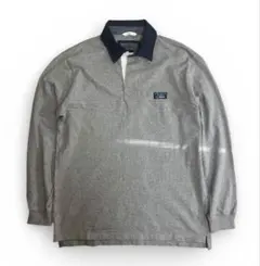 L.L.Bean 長袖ポロシャツ M グレー/ネイビー