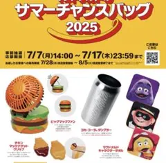 【新品】マクドナルド サマーチャンスバッグ2025