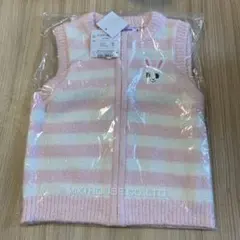 新品タグ付】ミキハウス うさこちゃん パイル地ベスト L90-100cm日本製 