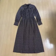 untitled ボウタイ ロングワンピース