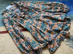 スパイラルガール　アンティーク　花柄ワンピース キュロット フリル レトロ