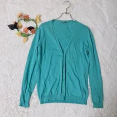 ユニクロ　ライト　Ｖネック　カーディガン　ミントグリーン　L