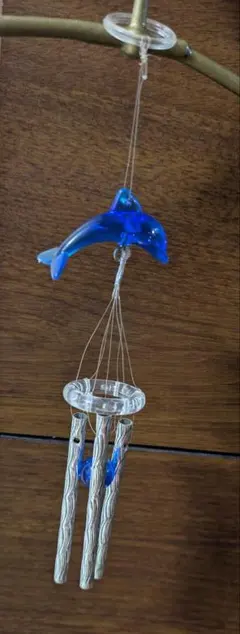 ウィンドチャイム イルカ 青