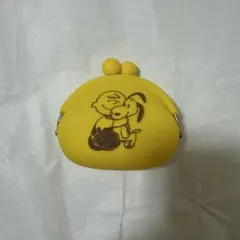 スヌーピー コインケース イエローシリコン財布小銭入れSNOOPYがま口