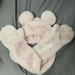 ミッキー耳付きフリースカチューシャ