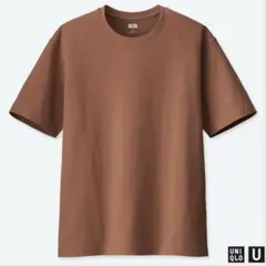 【新品】UNIQLO U リラックスフィット　クルーネックT　ブラウン　XLのサムネイル