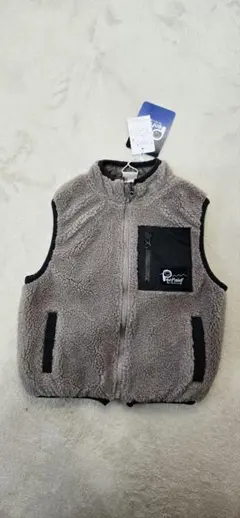 petit main フリースベスト Sサイズ グレー