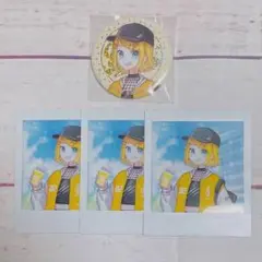 プロセカ　鏡音リン　缶バッジ・チェキ