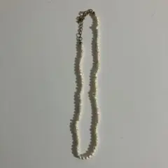 ホワイトパールネックレス ゴールドチェーン