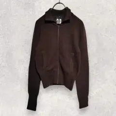 ICB ニットジャケット S 茶 ブラウン ラビットファー ジップ