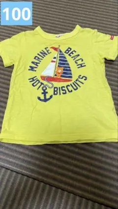 HOT BISCUITS Tシャツ イエロー マリン柄 100㎝のサムネイル