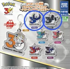 ポケモン30周年 メタルチャームマスコット 2種セット