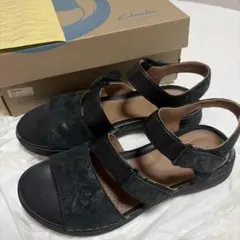 Clarks Unstructured サンダル ブラック　23センチのサムネイル