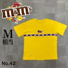 可愛い！ M&M's 刺繍ロゴ キャラクター刺繍 Tシャツ