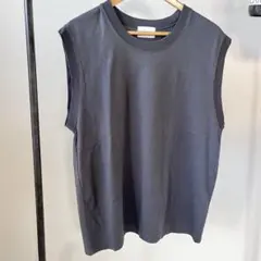 ユナイテッドアローズ コットンノースリーブカットソー チャコールグレー