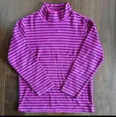 ユニクロ　UNIQLO　120　フリース　プルオーバー　ハイネック　ピンク