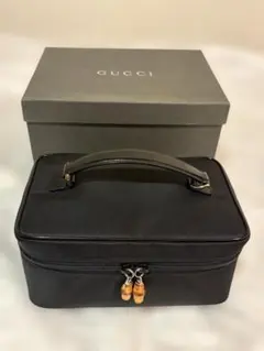 【価格下げました】GUCCI グッチ バンブー　バニティバッグ ナイロン&レザー 2026年最新】gucci バンブー バニティの人気アイテム - メルカリ
