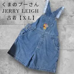 【希少XL】90s Y2Kディズニー　プーさん デニム オーバーオール ショートのサムネイル